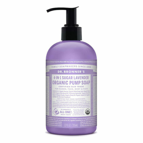 4 in1 Sugar Soap for Body and Hair Lavender by Dr Bronner's