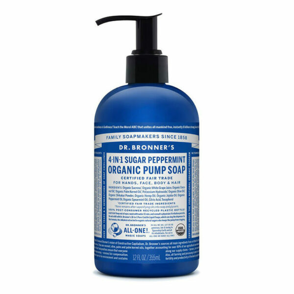 4 in1 Sugar Soap for Body and Hair Peppermint by Dr Bronner's