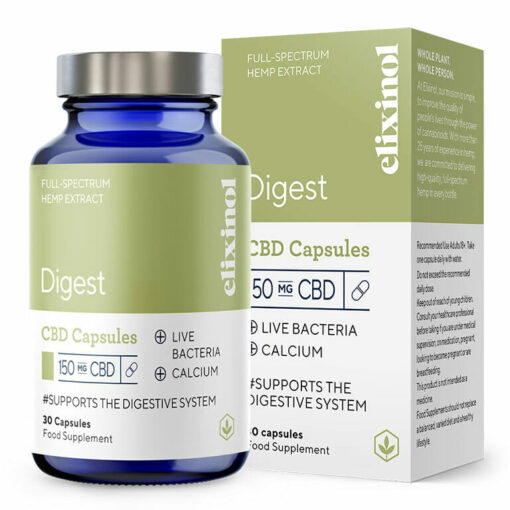 Digest CBD Capsules 150mg by Elixinol