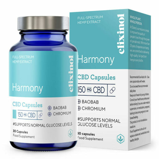 Harmony CBD Capsules 150mg by Elixinol