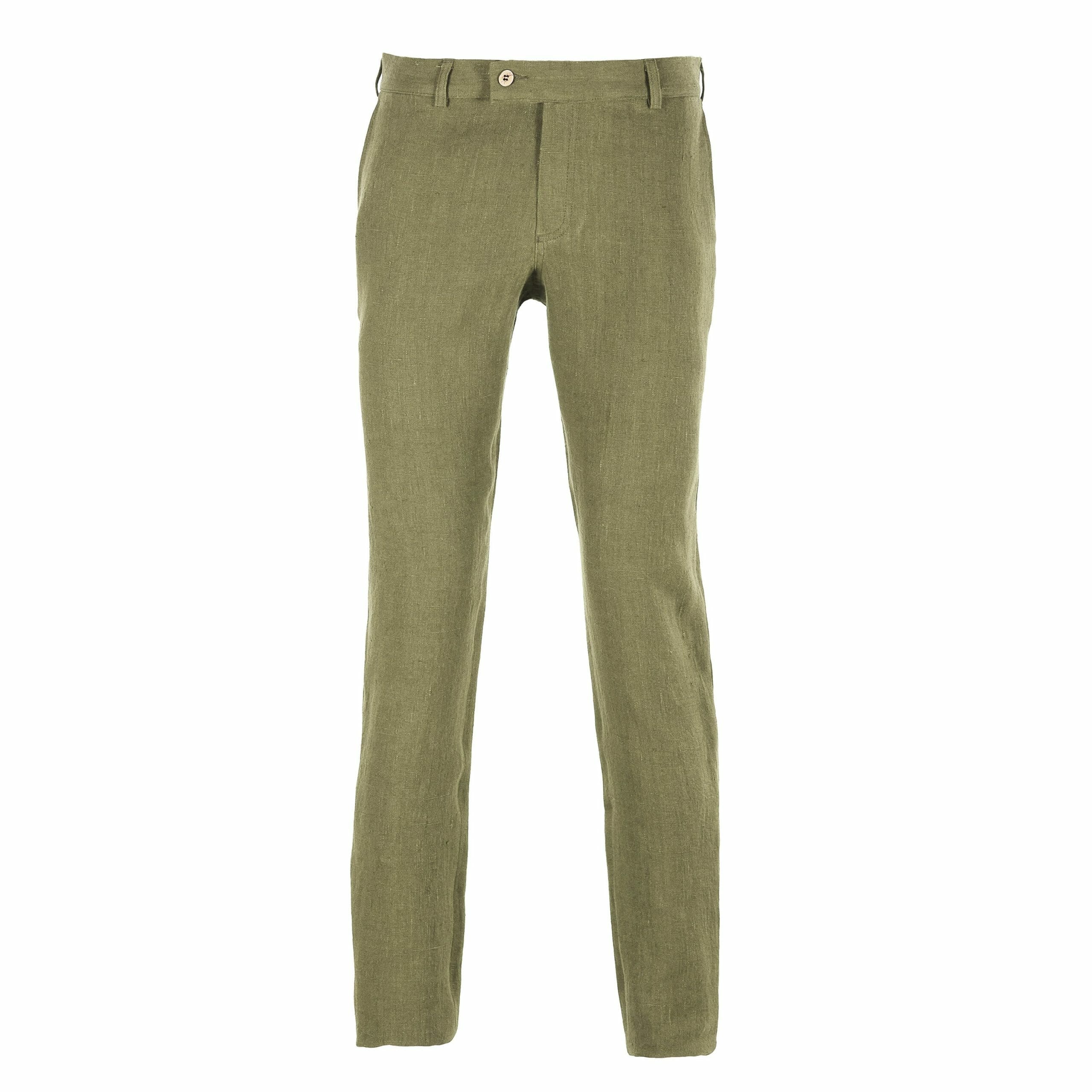 Mens Khaki Green Trousers | Best Hemp Clothing