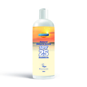 Yaoh SPF 25 hemp sunblock bottle