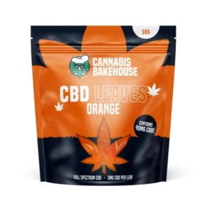 CBD Cannabis Gummies – Leaves - Orange 5mg per gummy, 90mg per pack!