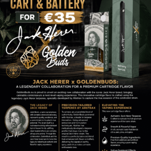Jack Herrer x Golden Buds 1ml CBD Cart & CCell Battery For 35€